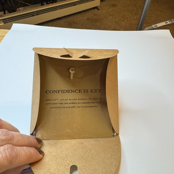 Symbolic Silver Key Necklace - Confidence - Picture 4 of 5